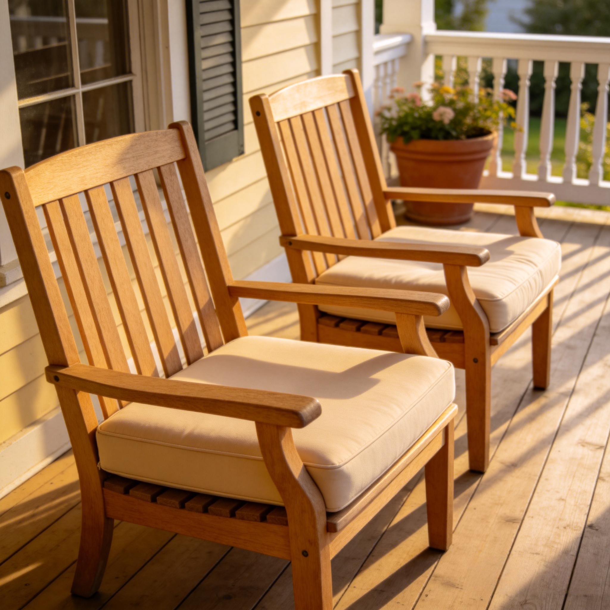 Custom Chair Pads & Cushions Indoor Outdoor (Seat and Back)-5