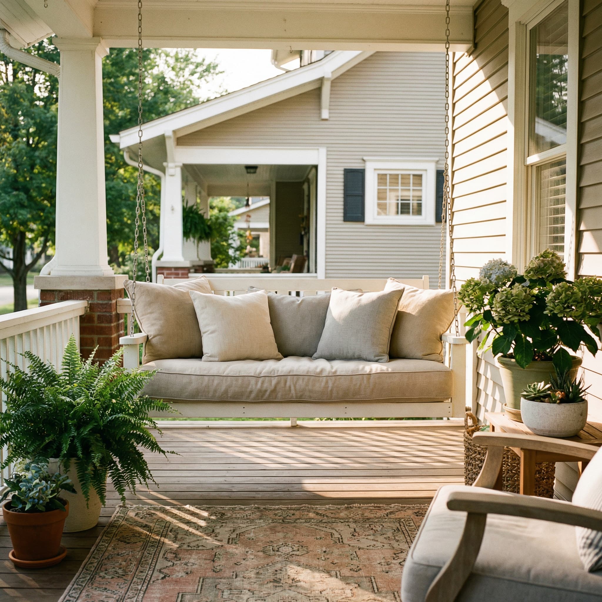Custom Porch Swing & Hanging Bench Cushions-3